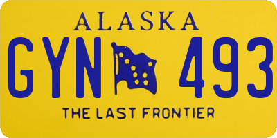 AK license plate GYN493