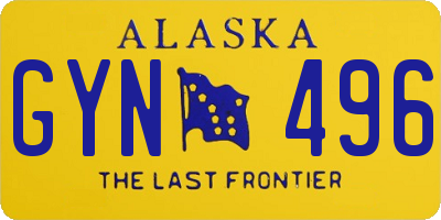 AK license plate GYN496