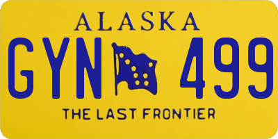 AK license plate GYN499