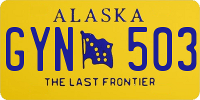 AK license plate GYN503
