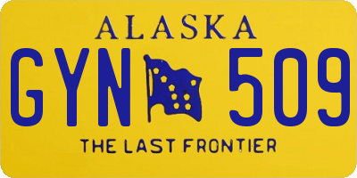 AK license plate GYN509