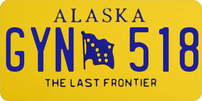 AK license plate GYN518