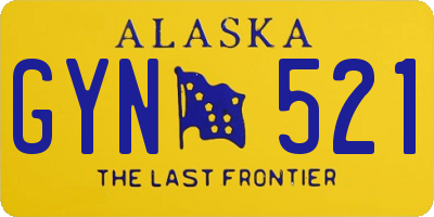 AK license plate GYN521