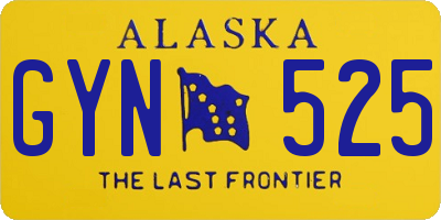 AK license plate GYN525