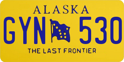AK license plate GYN530