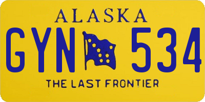 AK license plate GYN534