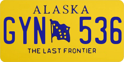 AK license plate GYN536