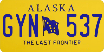 AK license plate GYN537