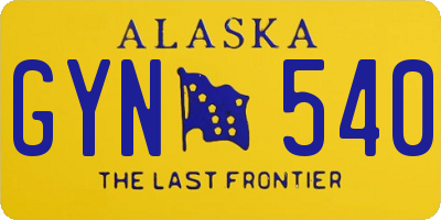 AK license plate GYN540