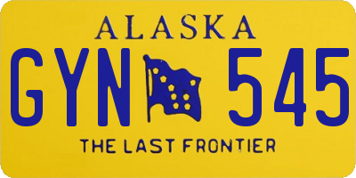 AK license plate GYN545