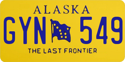 AK license plate GYN549
