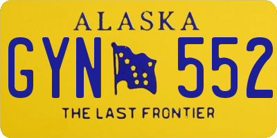 AK license plate GYN552