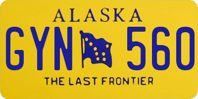 AK license plate GYN560