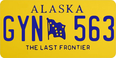 AK license plate GYN563