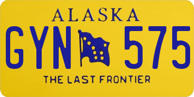 AK license plate GYN575