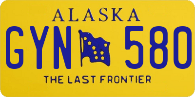 AK license plate GYN580