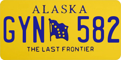 AK license plate GYN582