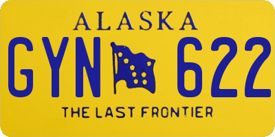 AK license plate GYN622