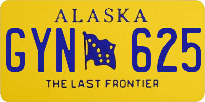 AK license plate GYN625
