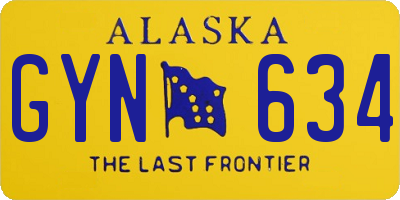 AK license plate GYN634