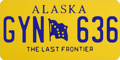 AK license plate GYN636