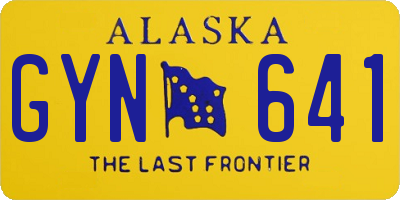 AK license plate GYN641