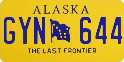 AK license plate GYN644