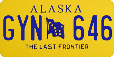 AK license plate GYN646