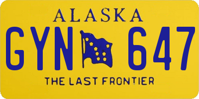 AK license plate GYN647