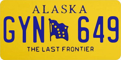 AK license plate GYN649