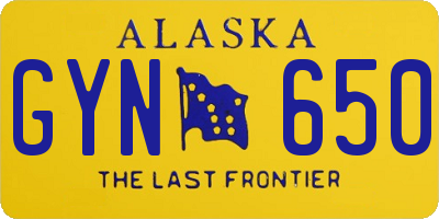 AK license plate GYN650