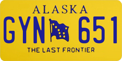 AK license plate GYN651