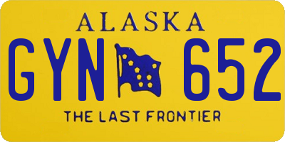 AK license plate GYN652