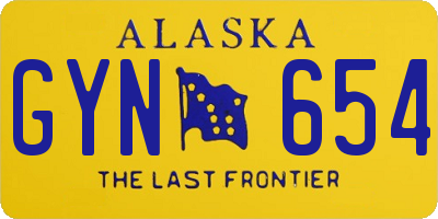 AK license plate GYN654
