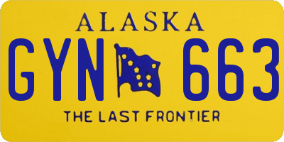 AK license plate GYN663