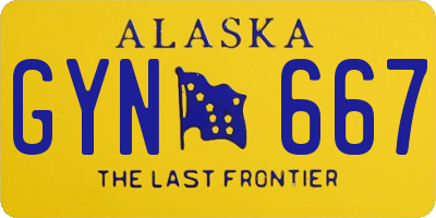 AK license plate GYN667