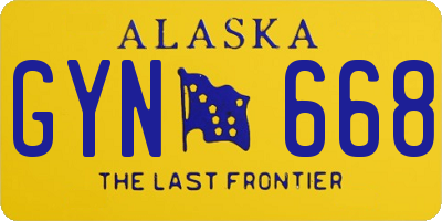 AK license plate GYN668