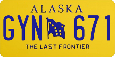 AK license plate GYN671