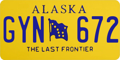 AK license plate GYN672