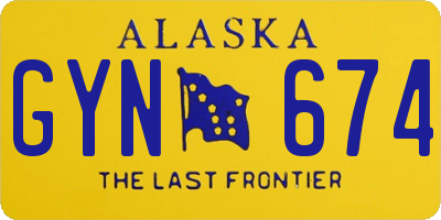 AK license plate GYN674