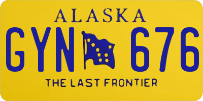 AK license plate GYN676