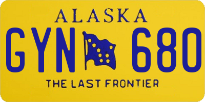AK license plate GYN680