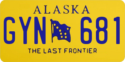AK license plate GYN681