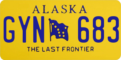 AK license plate GYN683