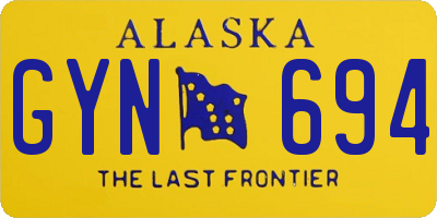 AK license plate GYN694
