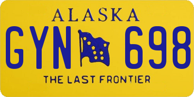 AK license plate GYN698