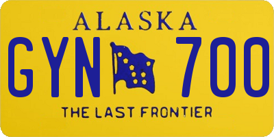 AK license plate GYN700