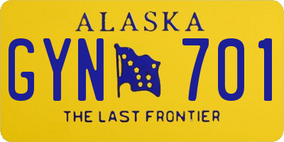 AK license plate GYN701