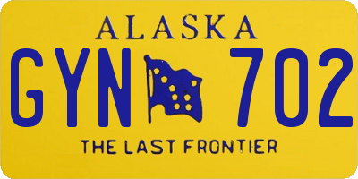 AK license plate GYN702