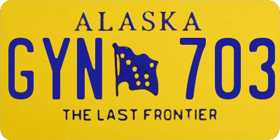 AK license plate GYN703